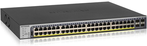 NETGEAR GS752TP-300EUS hálózati kapcsoló Vezérelt L2/L3/L4 Gigabit Ethernet (10/100/1000) Ethernet-áramellátás (PoE) támogatása 1U Fekete