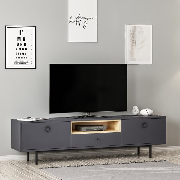 Naturel TV-állvány, antracit, 180 cm
