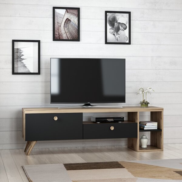 Parion TV-állvány, fekete, 150 cm