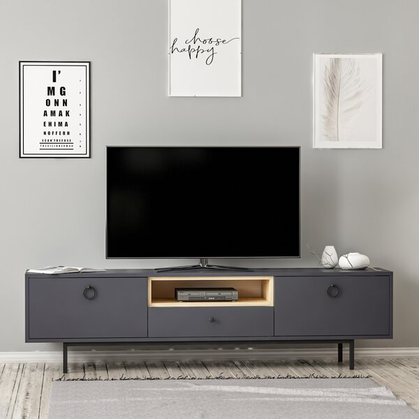 Naturel TV-állvány, antracit, 180 cm