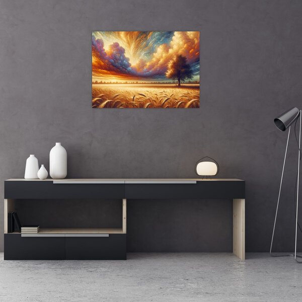 Kép – Fa a mezőn (70x50 cm)
