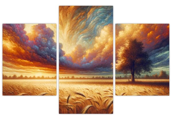 Kép – Fa a mezőn (90x60 cm)