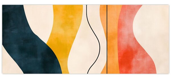 Kép - Minimalista színes illusztráció II. (120x50 cm)