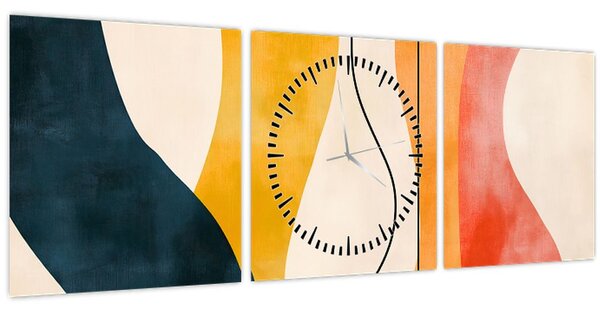 Kép - Minimalista színes illusztráció II. (órával) (90x30 cm)
