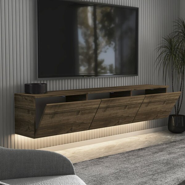 Neon TV-állvány, dió, 160 cm