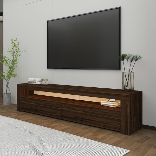TV-állvány, dió, 150 cm – TR382NRC1168