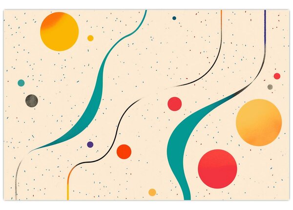 Kép - Minimalista színes illusztráció (90x60 cm)