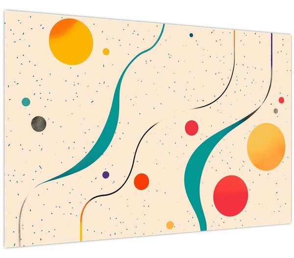 Kép - Minimalista színes illusztráció (90x60 cm)