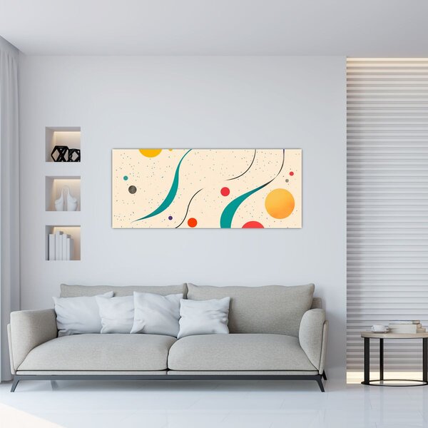 Kép - Minimalista színes illusztráció (120x50 cm)