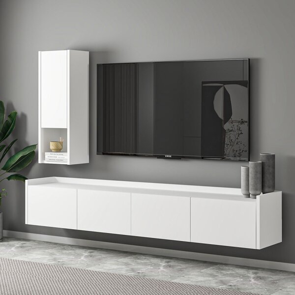 Sema TV-állvány, fehér, 160 cm