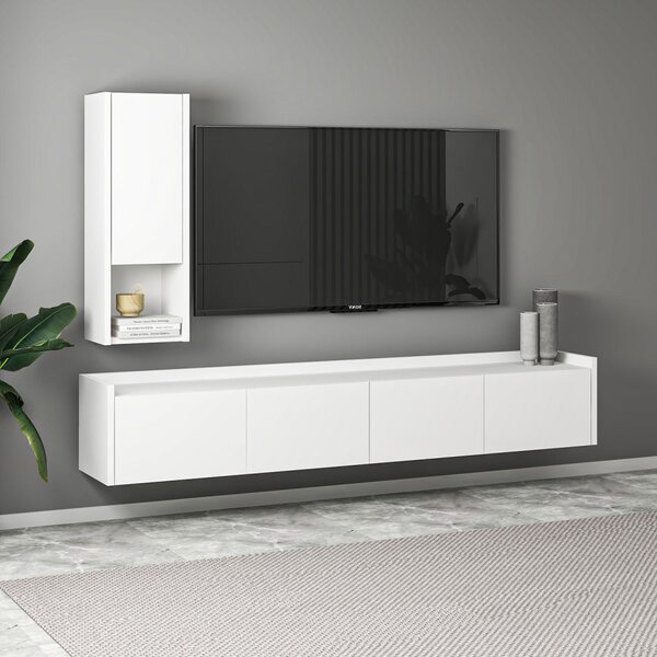 Sema TV-állvány, fehér, 160 cm