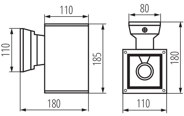 Kanlux Lart 60W 29832 Fali lámpa E27 Antracit (matt)