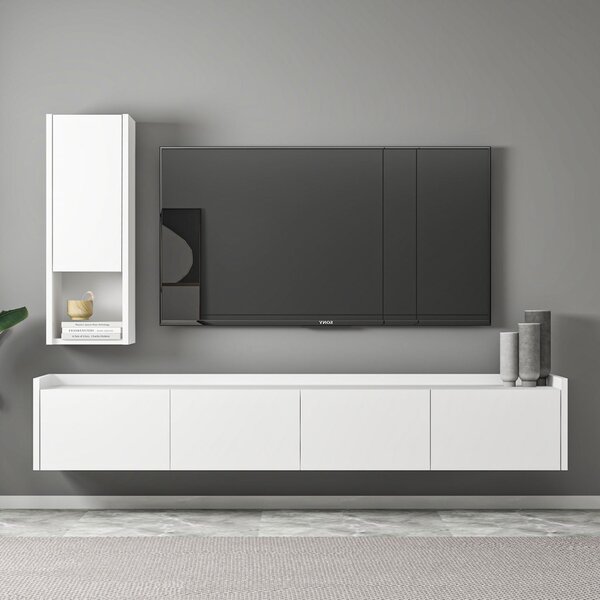 Sema TV-állvány, fehér, 160 cm