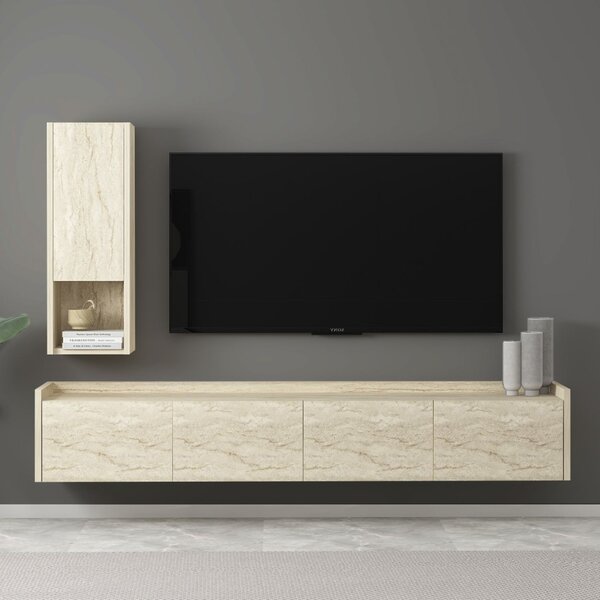 Sema TV-állvány, travertin, 160 cm