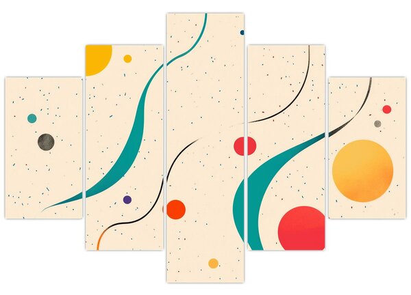 Kép - Minimalista színes illusztráció (150x105 cm)