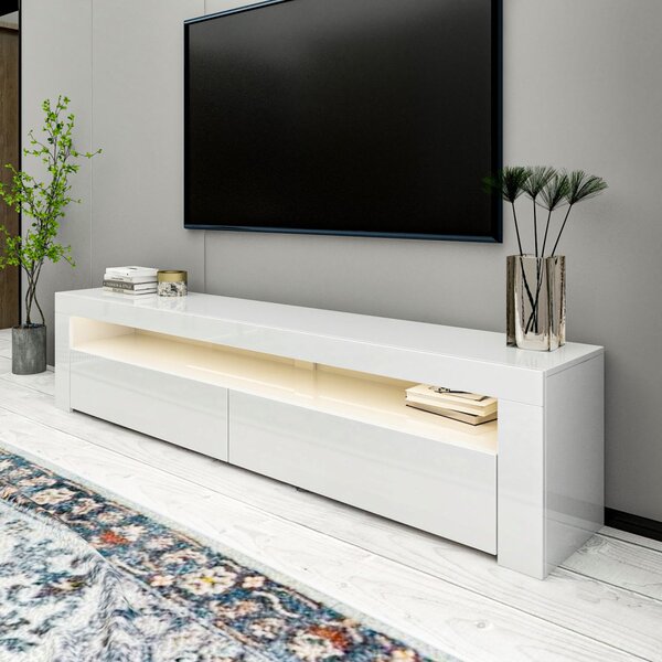 TV-állvány, fehér, 150 cm – TR382NRC1169