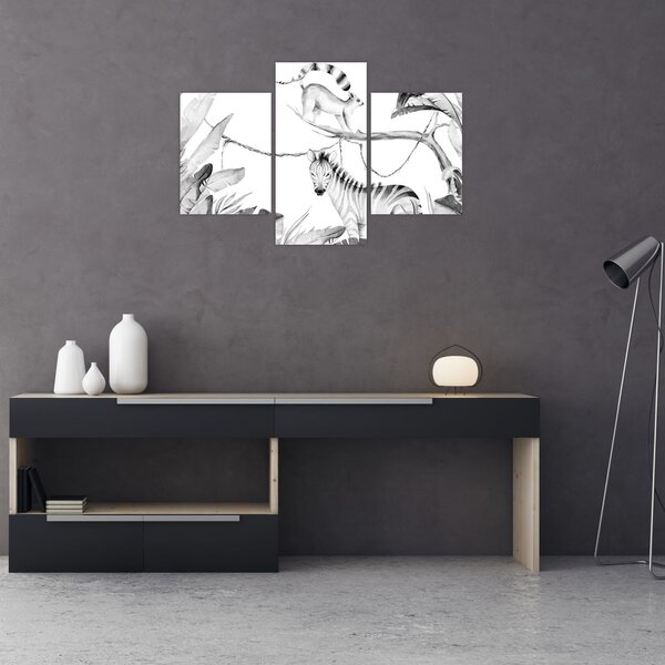 Kép - Akvarell dzsungel (90x60 cm)
