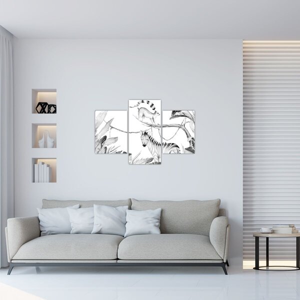 Kép - Akvarell dzsungel (90x60 cm)