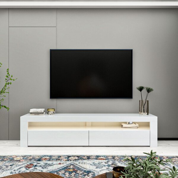 TV-állvány, fehér, 150 cm – TR382NRC1169