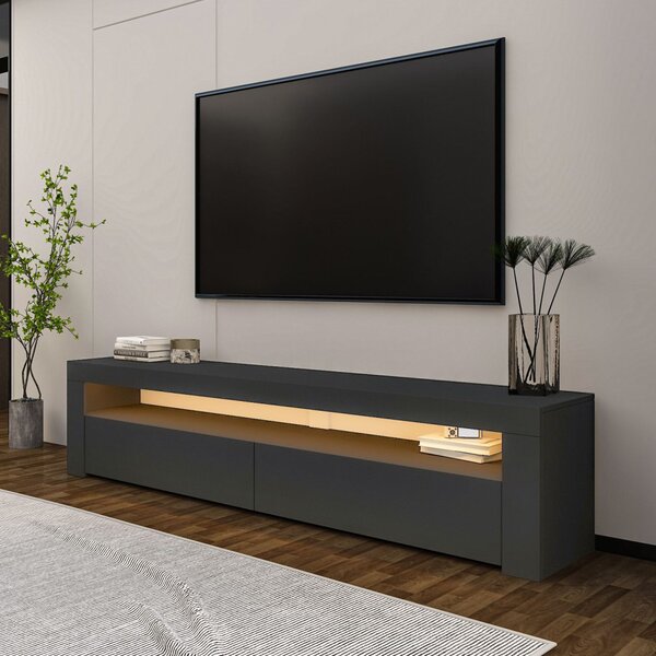 TV-állvány, antracit, 150 cm