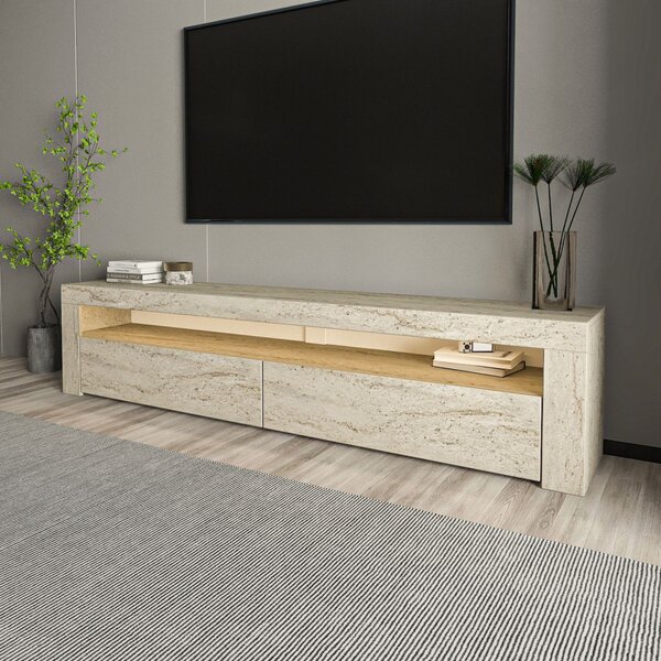 TV-állvány, travertin, 150 cm