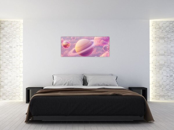 Kép - Rózsaszín bolygó (120x50 cm)
