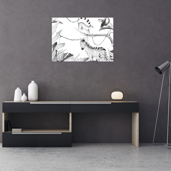 Kép - Akvarell dzsungel (70x50 cm)