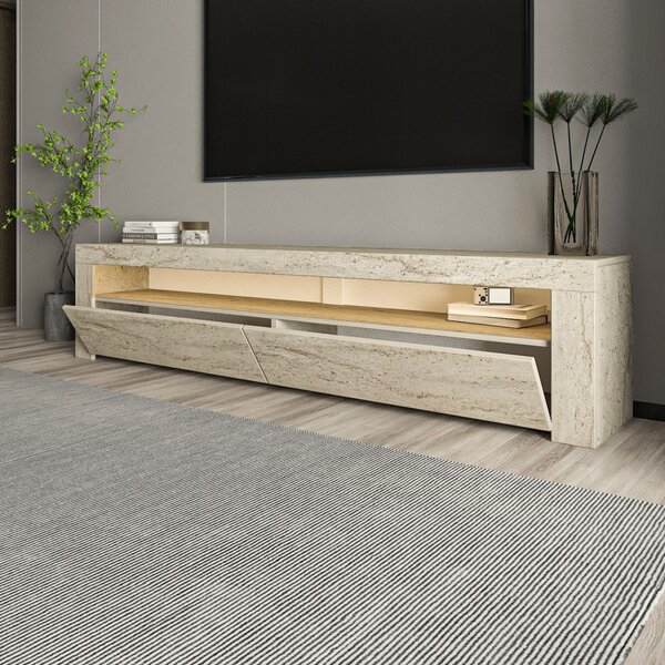 TV-állvány, travertin, 150 cm