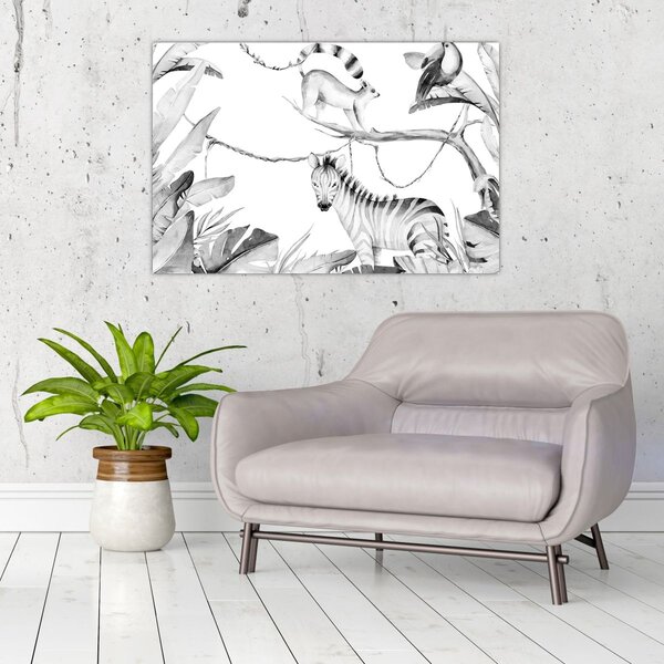 Kép - Akvarell dzsungel (90x60 cm)