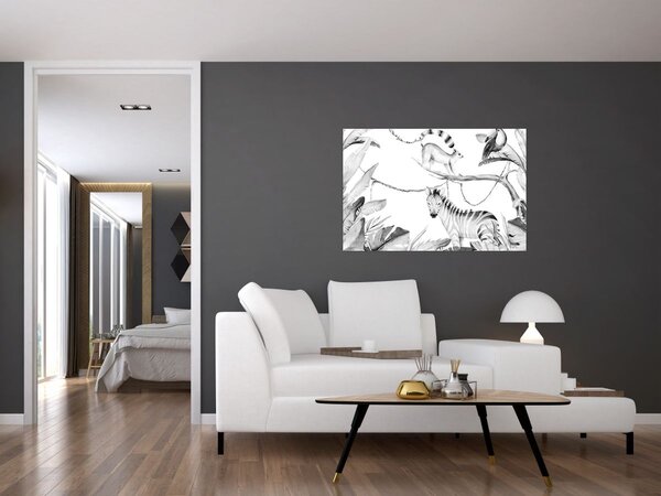 Kép - Akvarell dzsungel (90x60 cm)