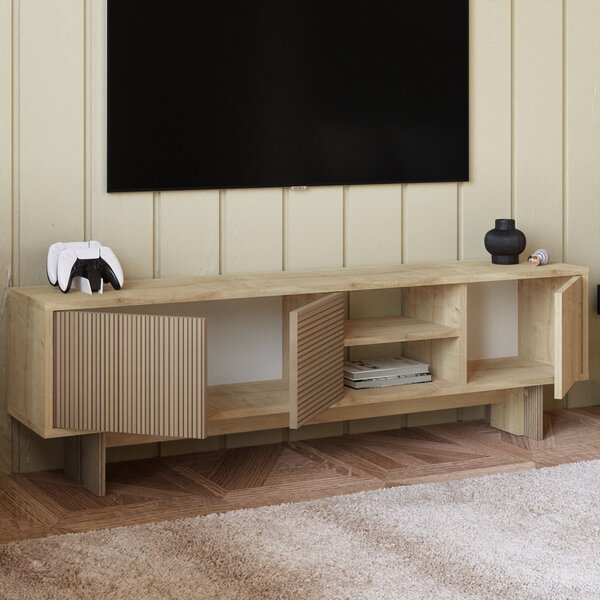 Ravello TV-állvány, meleg tölgy-zafír tölgy, 150 cm