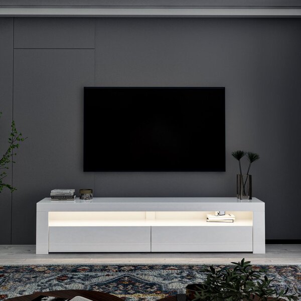 TV-állvány, fehér, 150 cm – TR382NRC1169