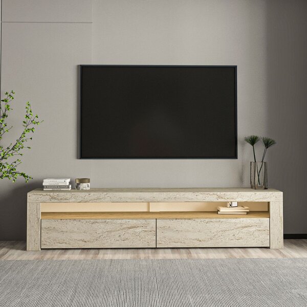 TV-állvány, travertin, 150 cm