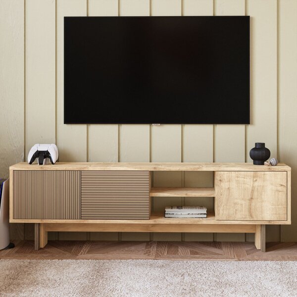 Ravello TV-állvány, meleg tölgy-zafír tölgy, 150 cm