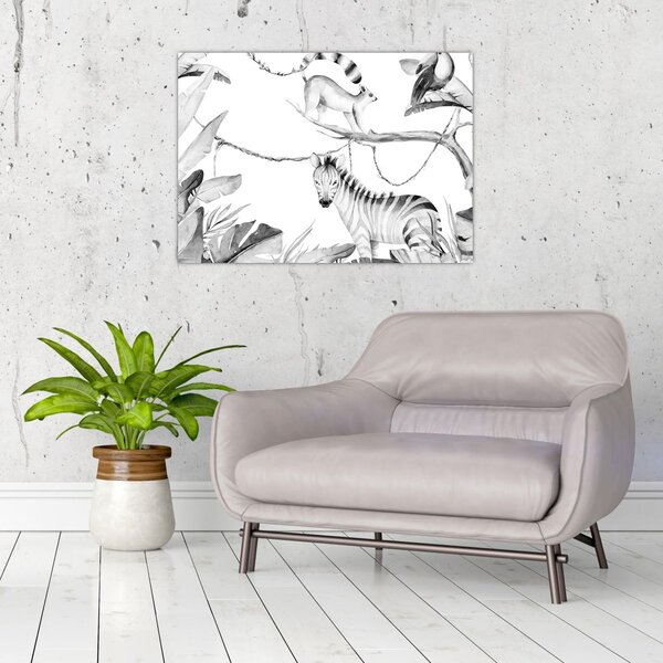 Kép - Akvarell dzsungel (70x50 cm)
