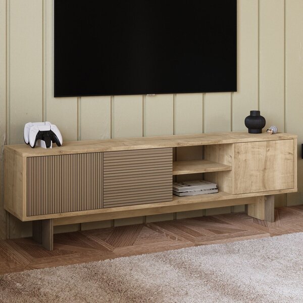 Ravello TV-állvány, meleg tölgy-zafír tölgy, 150 cm