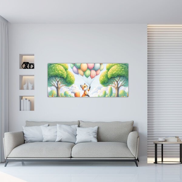 Kép – Boldog róka (120x50 cm)