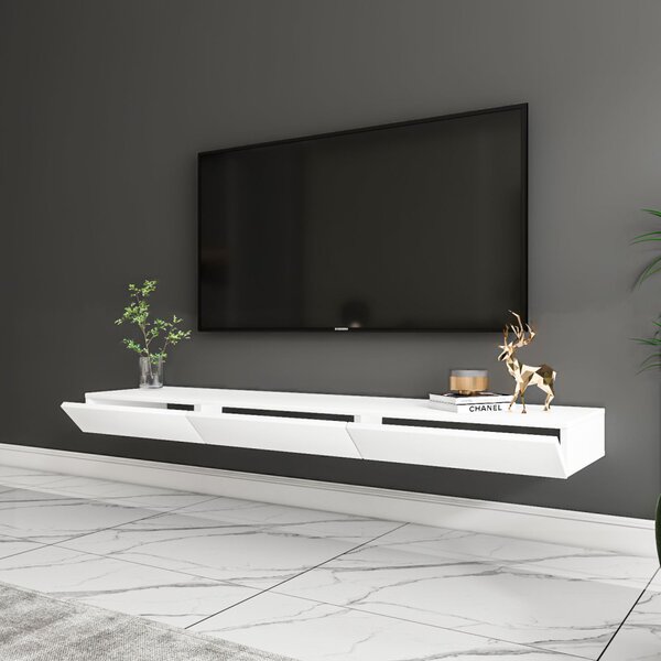 Avalon TV-állvány, fehér, 140 cm