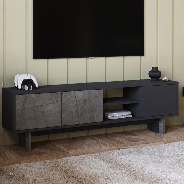 Ravello TV-állvány, márvány-antracit, 150 cm