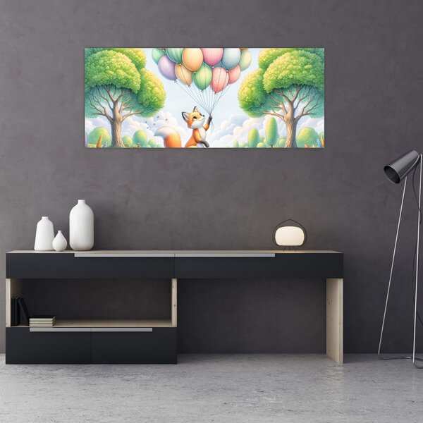 Kép – Boldog róka (120x50 cm)