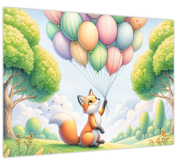 Kép – Boldog róka (70x50 cm)