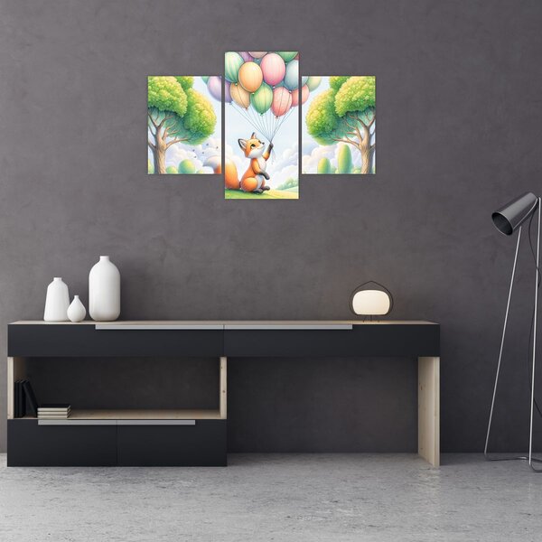 Kép – Boldog róka (90x60 cm)