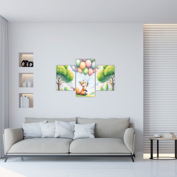 Kép – Boldog róka (90x60 cm)