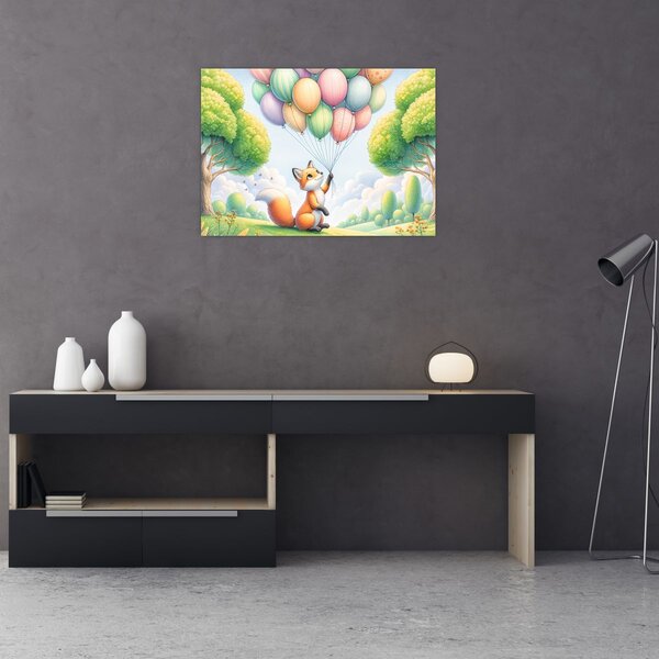 Kép – Boldog róka (70x50 cm)