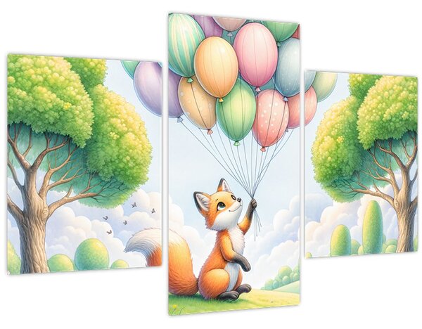 Kép – Boldog róka (90x60 cm)