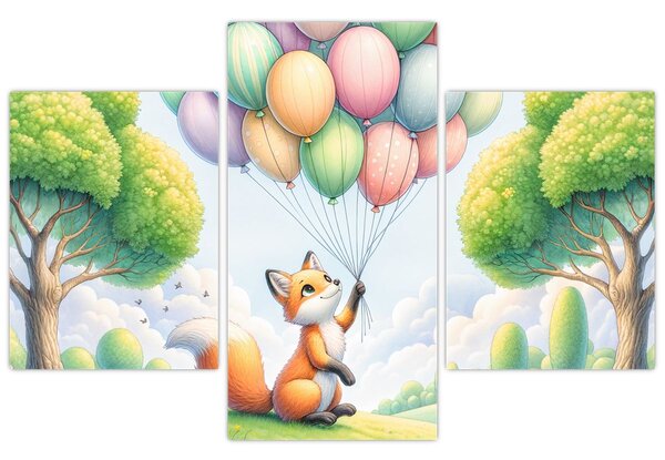Kép – Boldog róka (90x60 cm)