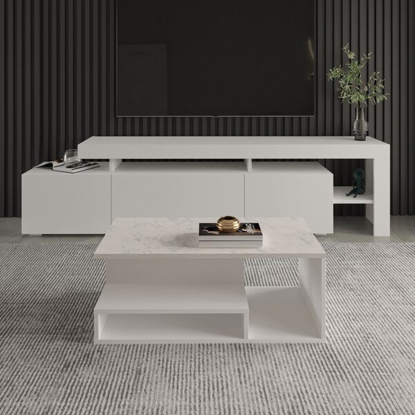 Vera Mini - White, Marble