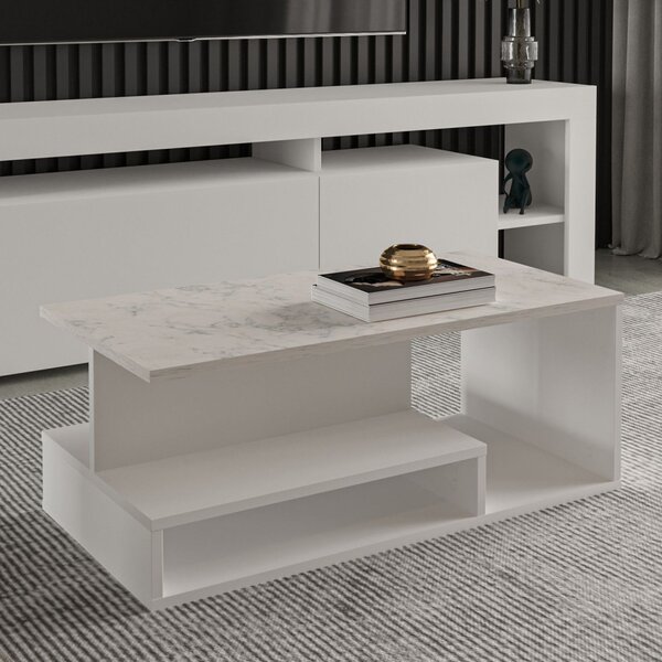Vera Mini - White, Marble