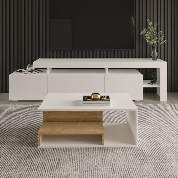 Vera Mini - White, Sapphire Oak