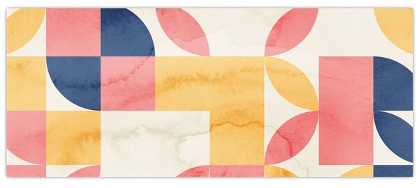 Kép - Absztrakció retro mintákkal (120x50 cm)